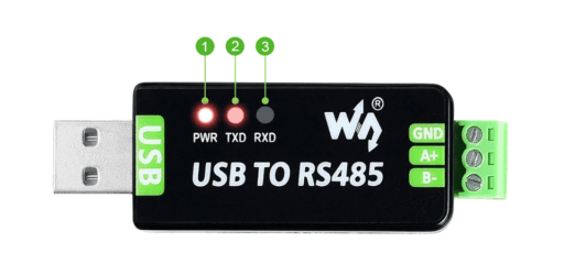 Convertor industrial USB – RS485 Waveshare FTDI leduri